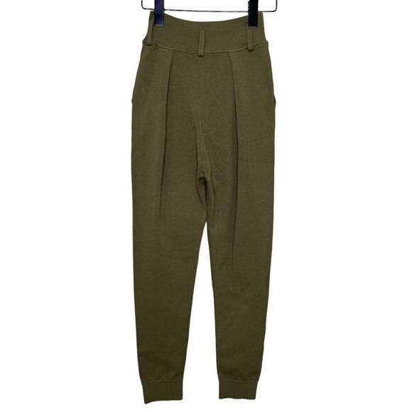 NEW Self-Portrait Khaki Knitted Joggers with Belt Size 4 - Picture 6 of 13